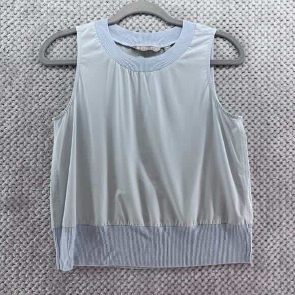 Athleta Top Womens XS Blue Zephyr Ribbed Hem Tank Bundle 2 Active Gym Run Yoga - Picture 3 of 10